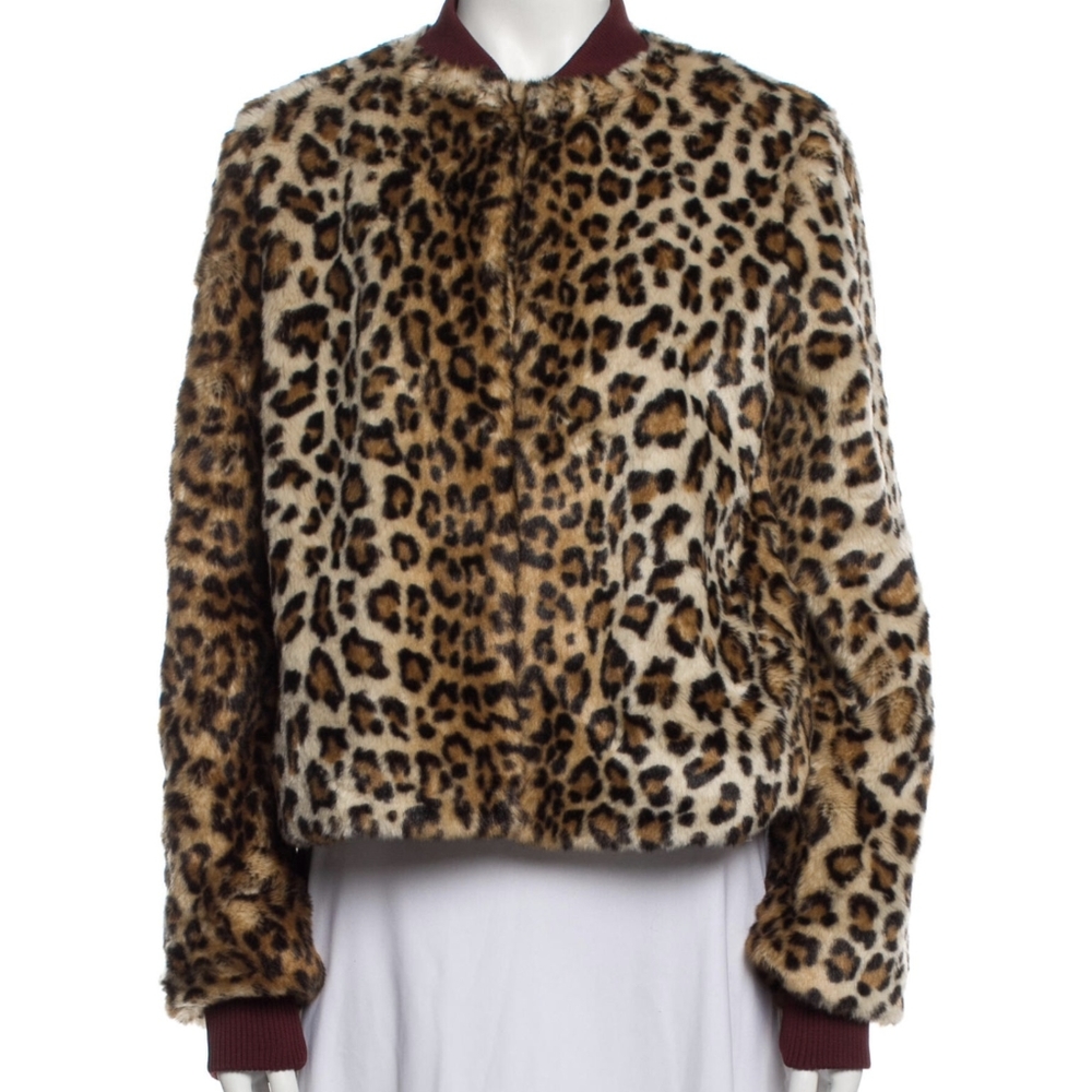 Ganni Faux Fur Bomber Jacket